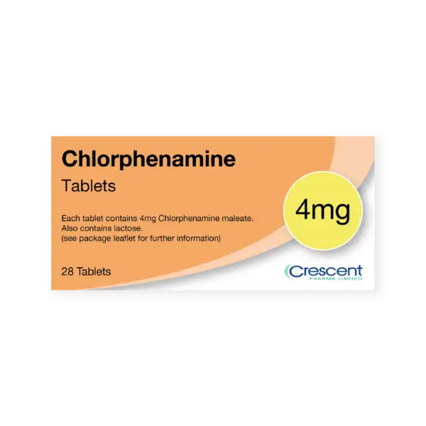 Chlorphenamine 4mg Tablets, Crescent Pharmaceuticals, Crescent Pharma, Crescent Medical UK, Crescent Manufacturing, Crescent R&D, Thorpe Laboratoires, Andover Warehouse, Barnsley Warehouse, M&A Pharma, M&A Pharmachem, Archimedis, Uk Generic Medicine, Uk Pharmaceuticals
