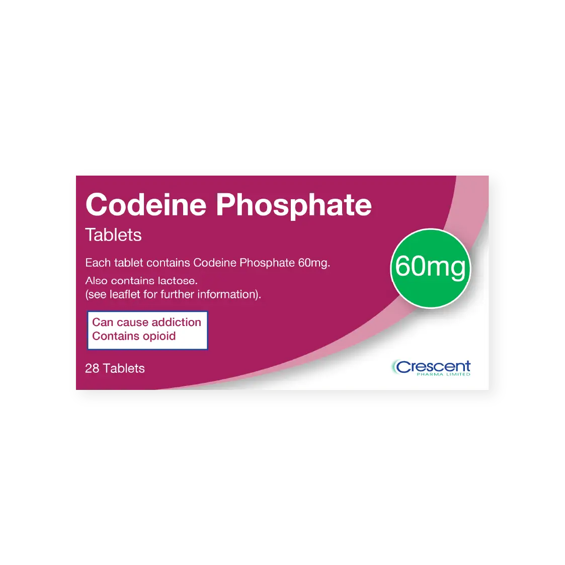 Codeine 60mg Tablets, Crescent Pharmaceuticals, Crescent Pharma, Crescent Medical UK, Crescent Manufacturing, Crescent R&D, Thorpe Laboratoires, Andover Warehouse, Barnsley Warehouse, M&A Pharma, M&A Pharmachem, Archimedis, Uk Generic Medicine, Uk Pharmaceuticals