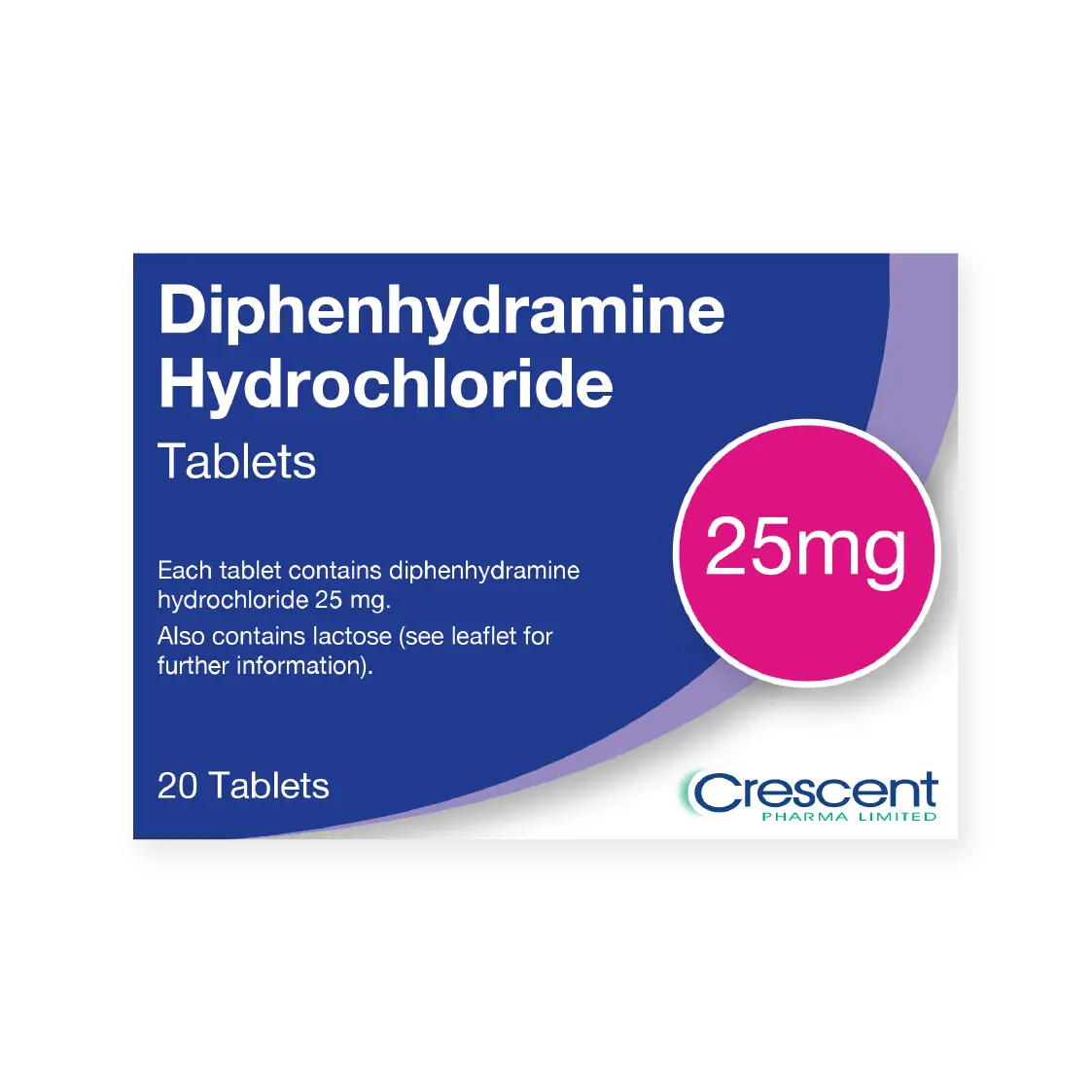 Diphenhydramine 25mg Tablets, Crescent Pharmaceuticals, Crescent Pharma, Crescent Medical UK, Crescent Manufacturing, Crescent R&D, Thorpe Laboratoires, Andover Warehouse, Barnsley Warehouse, M&A Pharma, M&A Pharmachem, Archimedis, Uk Generic Medicine, Uk Pharmaceuticals