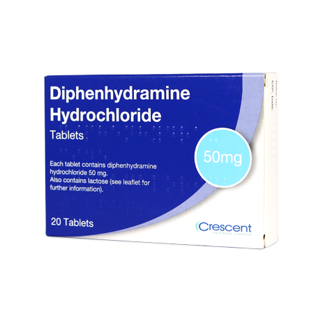 Crescent Pharma Diphenhydramine 50mg Tablets