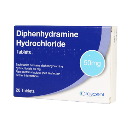 Diphenhydramine Hydrochloride 50mg Tablets | Crescent Pharma