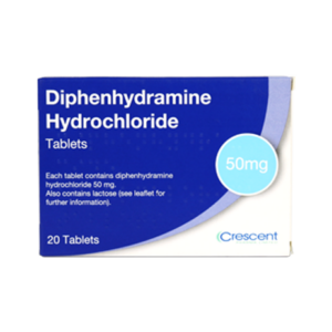 Diphenhydramine Hydrochloride 50mg Tablets