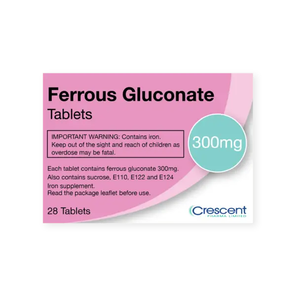 Ferrous Gluconate 300mg Tablets, Crescent Pharmaceuticals, Crescent Pharma, Crescent Medical UK, Crescent Manufacturing, Crescent R&D, Thorpe Laboratoires, Andover Warehouse, Barnsley Warehouse, M&A Pharma, M&A Pharmachem, Archimedis, Uk Generic Medicine, Uk Pharmaceuticals