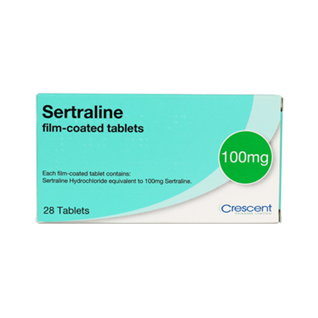 Crescent Pharma Sertraline 100mg Film-coated Tablets
