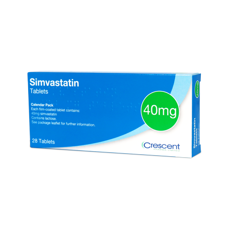 Crescent Pharma Simvastatin 40mg Tablets