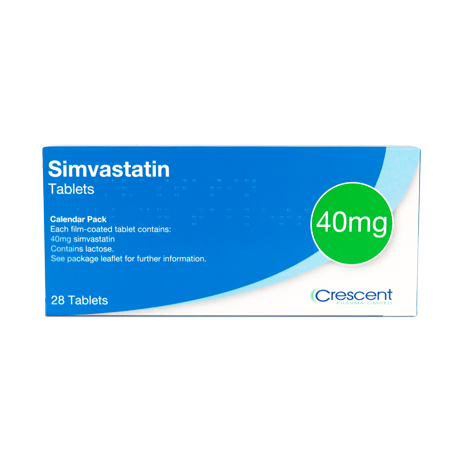 Crescent Pharma Simvastatin 40mg Tablets