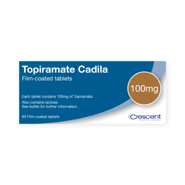 Topiramate 100mg Film-coated Tablets, Crescent Pharmaceuticals, Crescent Pharma, Crescent Medical UK, Crescent Manufacturing, Crescent R&D, Thorpe Laboratoires, Andover Warehouse, Barnsley Warehouse, M&A Pharma, M&A Pharmachem, Archimedis, Uk Generic Medicine, Uk Pharmaceuticals