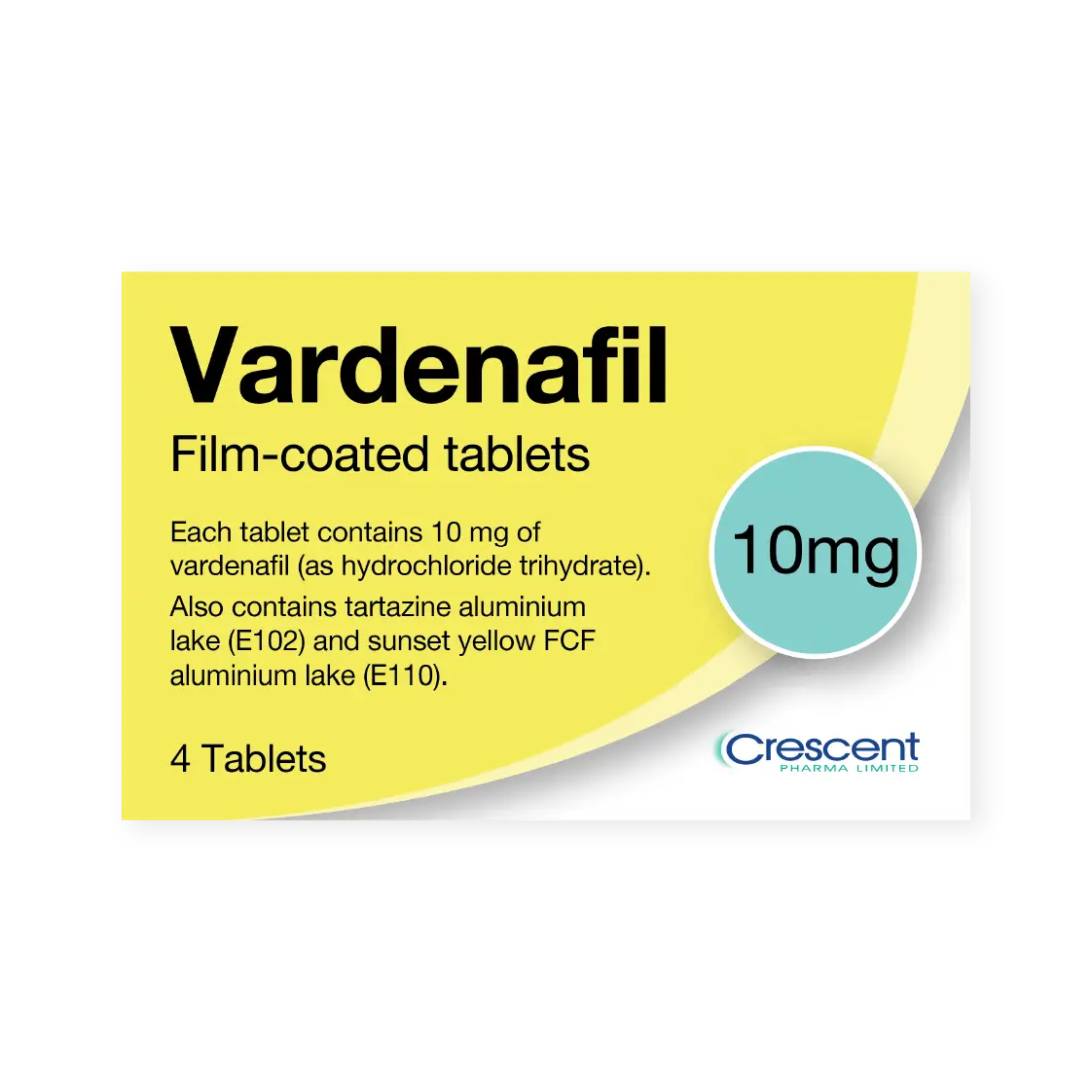 Vardenafil 10mg Film-coated Tablets, Crescent Pharmaceuticals, Crescent Pharma, Crescent Medical UK, Crescent Manufacturing, Crescent R&D, Thorpe Laboratoires, Andover Warehouse, Barnsley Warehouse, M&A Pharma, M&A Pharmachem, Archimedis, Uk Generic Medicine, Uk Pharmaceuticals