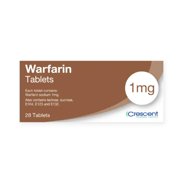 Warfarin 1mg Tablets, Crescent Pharmaceuticals, Crescent Pharma, Crescent Medical UK, Crescent Manufacturing, Crescent R&D, Thorpe Laboratoires, Andover Warehouse, Barnsley Warehouse, M&A Pharma, M&A Pharmachem, Archimedis, Uk Generic Medicine, Uk Pharmaceuticals