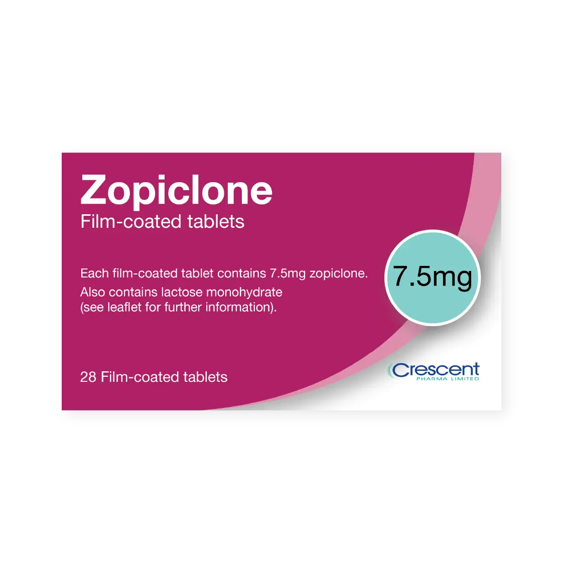 Zopiclone 7.5mg Film-coated Tablets, Crescent Pharmaceuticals, Crescent Pharma, Crescent Medical UK, Crescent Manufacturing, Crescent R&D, Thorpe Laboratoires, Andover Warehouse, Barnsley Warehouse, M&A Pharma, M&A Pharmachem, Archimedis, Uk Generic Medicine, Uk Pharmaceuticals