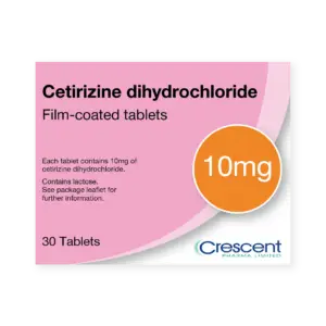 Cetirizine 10mg Film-coated Tablets, Crescent Pharmaceuticals, Crescent Pharma, Crescent Medical UK, Crescent Manufacturing, Crescent R&D, Thorpe Laboratoires, Andover Warehouse, Barnsley Warehouse, M&A Pharma, M&A Pharmachem, Archimedis, Uk Generic Medicine, Uk Pharmaceuticals