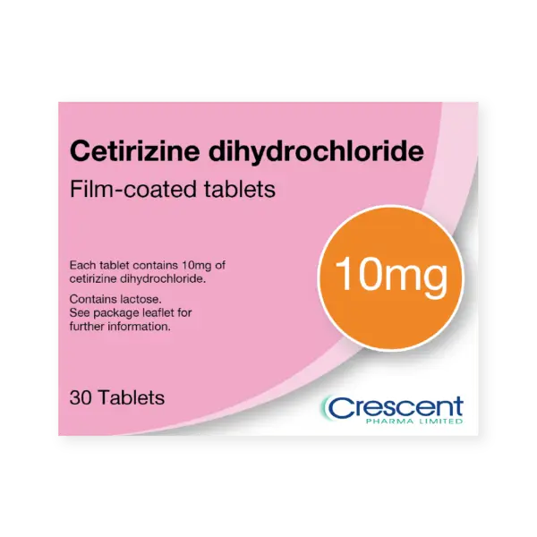 Cetirizine 10mg Film-coated Tablets, Crescent Pharmaceuticals, Crescent Pharma, Crescent Medical UK, Crescent Manufacturing, Crescent R&D, Thorpe Laboratoires, Andover Warehouse, Barnsley Warehouse, M&A Pharma, M&A Pharmachem, Archimedis, Uk Generic Medicine, Uk Pharmaceuticals