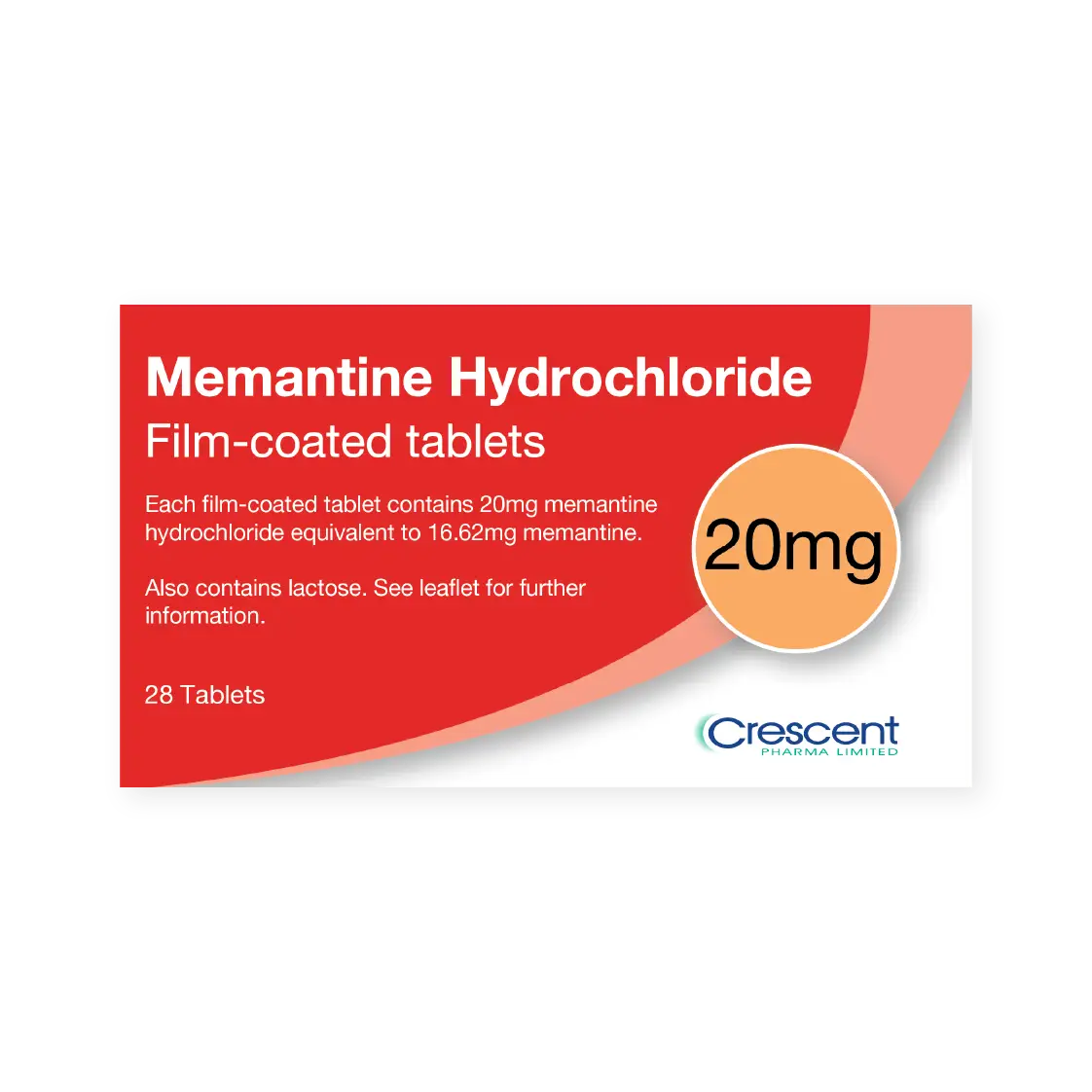 Memantine 20mg Film-coated Tablets, Crescent Pharmaceuticals, Crescent Pharma, Crescent Medical UK, Crescent Manufacturing, Crescent R&D, Thorpe Laboratoires, Andover Warehouse, Barnsley Warehouse, M&A Pharma, M&A Pharmachem, Archimedis, Uk Generic Medicine, Uk Pharmaceuticals