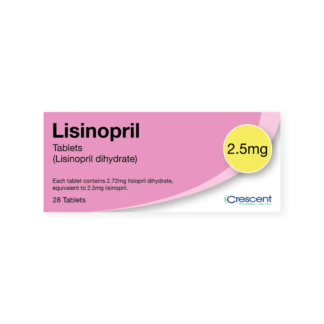 Lisinopril 2.5mg Tablets, Crescent Pharmaceuticals, Crescent Pharma, Crescent Medical UK, Crescent Manufacturing, Crescent R&D, Thorpe Laboratoires, Andover Warehouse, Barnsley Warehouse, M&A Pharma, M&A Pharmachem, Archimedis, Uk Generic Medicine, Uk Pharmaceuticals