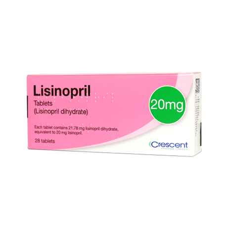 Crescent Pharma Lisinopril 20mg Tablets