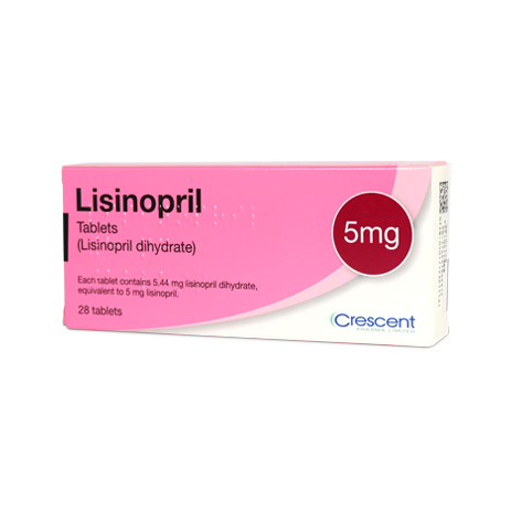 Crescent Pharma Lisinopril 5mg Tablets