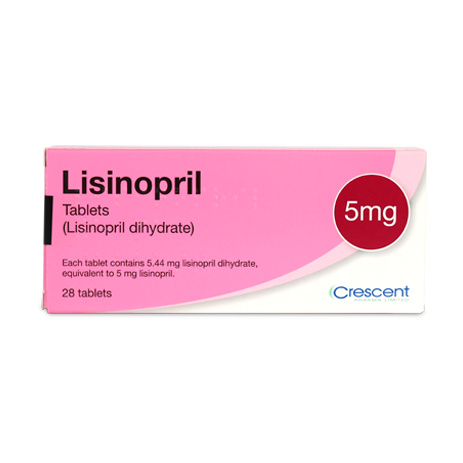 Crescent Pharma Lisinopril 5mg Tablets