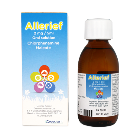 Crescent Pharma Allerif 2mg/5ml Oral Solution, Chlorphenamine