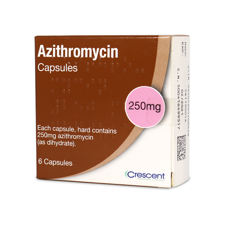 Crescent Pharma Azithromycin 250mg Capsules