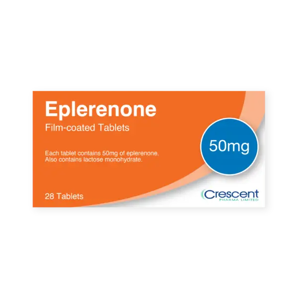 Eplerenone 50mg Film-coated Tablets, Crescent Pharmaceuticals, Crescent Pharma, Crescent Medical UK, Crescent Manufacturing, Crescent R&D, Thorpe Laboratoires, Andover Warehouse, Barnsley Warehouse, M&A Pharma, M&A Pharmachem, Archimedis, Uk Generic Medicine, Uk Pharmaceuticals