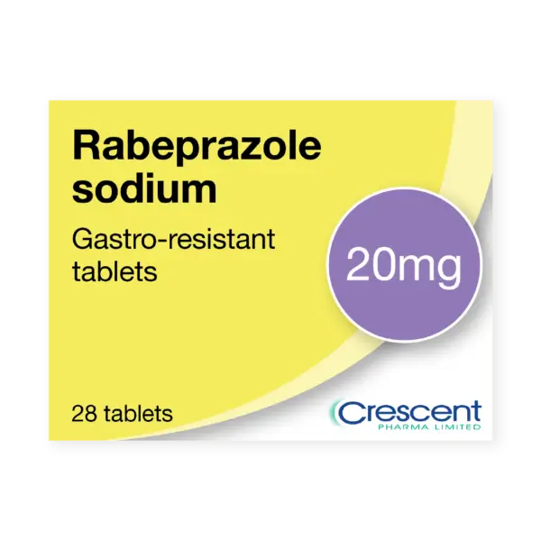 Rabeprazole 20mg Tablets, Crescent Pharmaceuticals, Crescent Pharma, Crescent Medical UK, Crescent Manufacturing, Crescent R&D, Thorpe Laboratoires, Andover Warehouse, Barnsley Warehouse, M&A Pharma, M&A Pharmachem, Archimedis, Uk Generic Medicine, Uk Pharmaceuticals