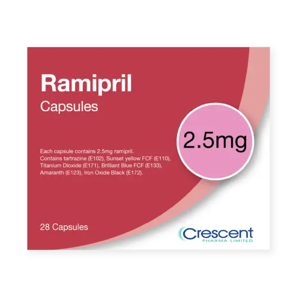 Ramipril 2.5mg Capsules, Crescent Pharmaceuticals, Crescent Pharma, Crescent Medical UK, Crescent Manufacturing, Crescent R&D, Thorpe Laboratoires, Andover Warehouse, Barnsley Warehouse, M&A Pharma, M&A Pharmachem, Archimedis, Uk Generic Medicine, Uk Pharmaceuticals