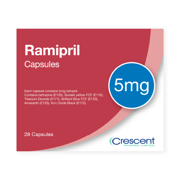 Ramipril 5mg Capsules, Crescent Pharmaceuticals, Crescent Pharma, Crescent Medical UK, Crescent Manufacturing, Crescent R&D, Thorpe Laboratoires, Andover Warehouse, Barnsley Warehouse, M&A Pharma, M&A Pharmachem, Archimedis, Uk Generic Medicine, Uk Pharmaceuticals