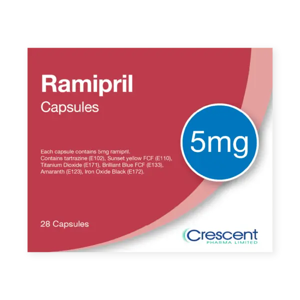Ramipril 5mg Capsules, Crescent Pharmaceuticals, Crescent Pharma, Crescent Medical UK, Crescent Manufacturing, Crescent R&D, Thorpe Laboratoires, Andover Warehouse, Barnsley Warehouse, M&A Pharma, M&A Pharmachem, Archimedis, Uk Generic Medicine, Uk Pharmaceuticals