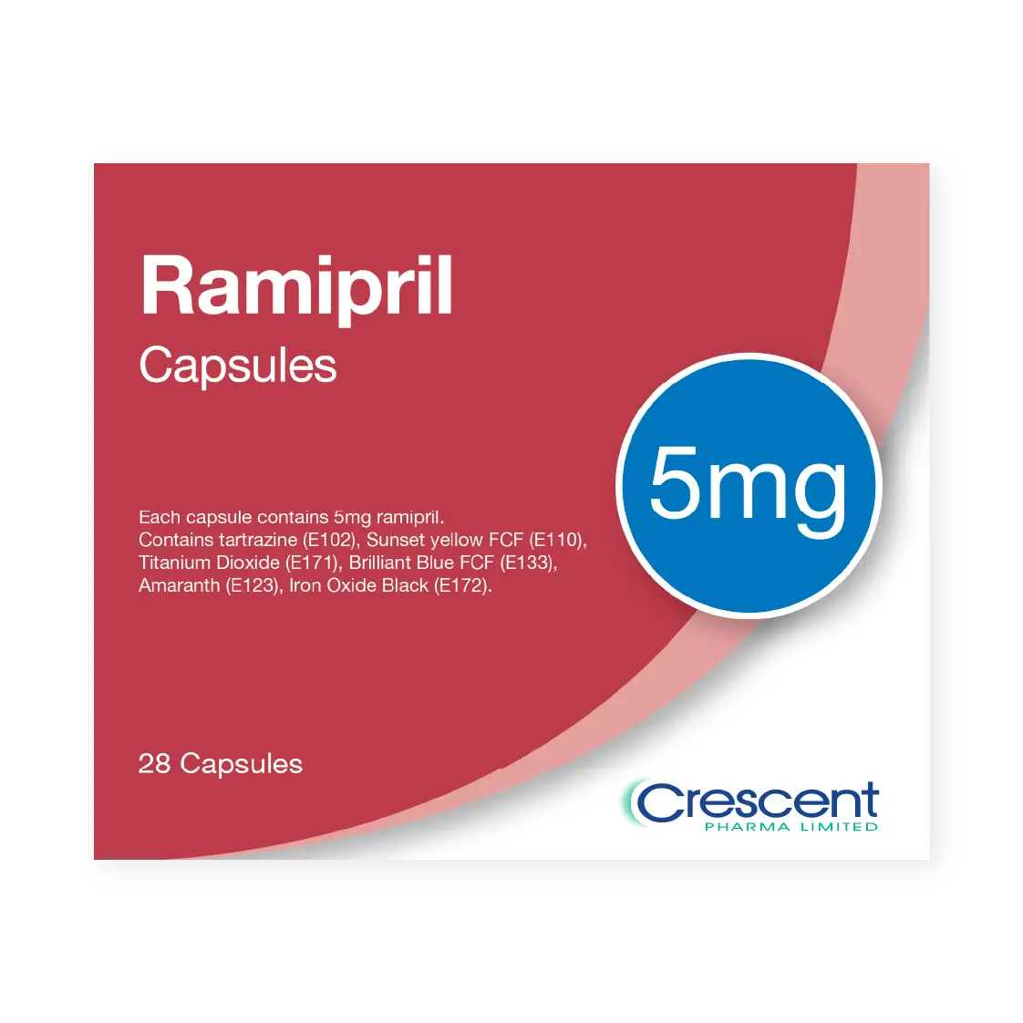 Ramipril 5mg Capsules, Crescent Pharmaceuticals, Crescent Pharma, Crescent Medical UK, Crescent Manufacturing, Crescent R&D, Thorpe Laboratoires, Andover Warehouse, Barnsley Warehouse, M&A Pharma, M&A Pharmachem, Archimedis, Uk Generic Medicine, Uk Pharmaceuticals