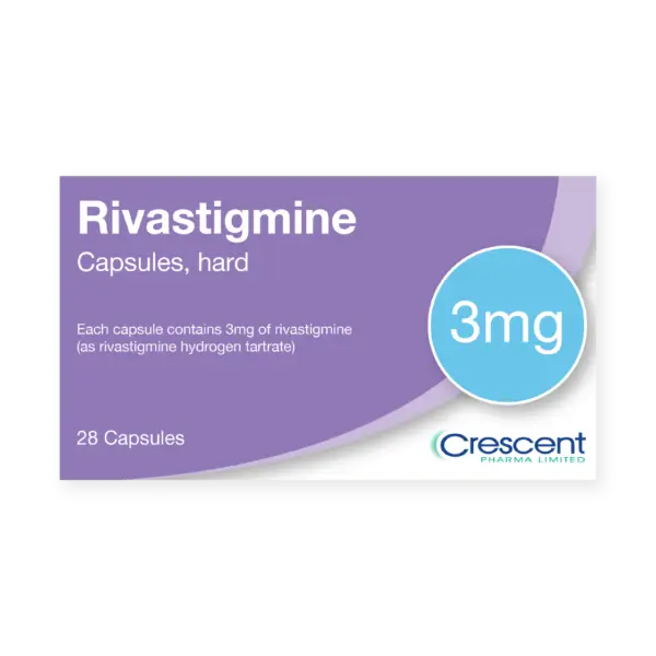 Rivastigmine 3mg Capsules, Crescent Pharmaceuticals, Crescent Pharma, Crescent Medical UK, Crescent Manufacturing, Crescent R&D, Thorpe Laboratoires, Andover Warehouse, Barnsley Warehouse, M&A Pharma, M&A Pharmachem, Archimedis, Uk Generic Medicine, Uk Pharmaceuticals