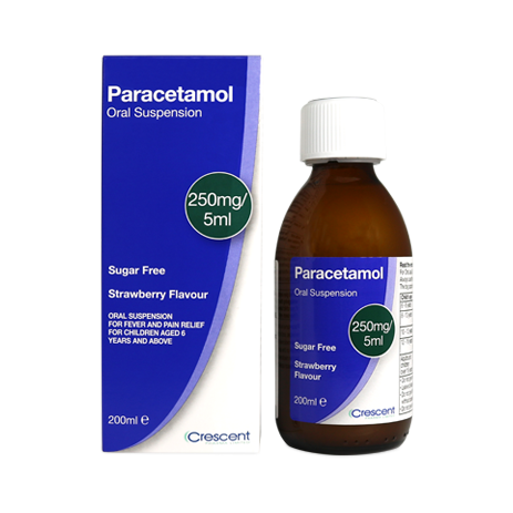 Crescent Pharma Paracetamol 250mg/5ml Oral Suspension