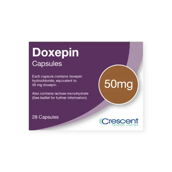 Doxipin 50mg Capsules, Crescent Pharmaceuticals, Crescent Pharma, Crescent Medical UK, Crescent Manufacturing, Crescent R&D, Thorpe Laboratoires, Andover Warehouse, Barnsley Warehouse, M&A Pharma, M&A Pharmachem, Archimedis, Uk Generic Medicine, Uk Pharmaceuticals