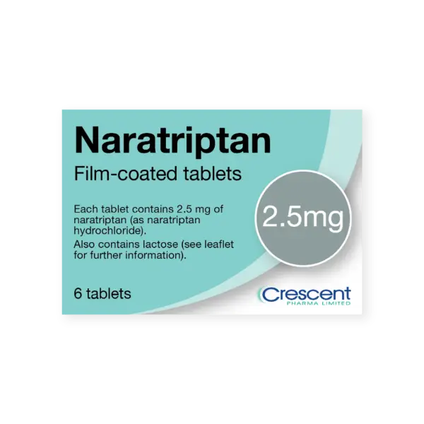 Naratriptan 2.5mg Film-coated Tablets, Crescent Pharmaceuticals, Crescent Pharma, Crescent Medical UK, Crescent Manufacturing, Crescent R&D, Thorpe Laboratoires, Andover Warehouse, Barnsley Warehouse, M&A Pharma, M&A Pharmachem, Archimedis, Uk Generic Medicine, Uk Pharmaceuticals