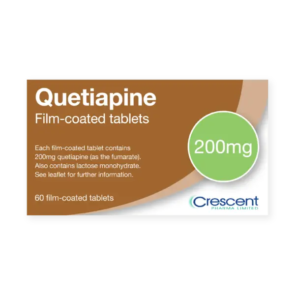 Quetiapine 200mg Film-coated Tablets, Crescent Pharmaceuticals, Crescent Pharma, Crescent Medical UK, Crescent Manufacturing, Crescent R&D, Thorpe Laboratoires, Andover Warehouse, Barnsley Warehouse, M&A Pharma, M&A Pharmachem, Archimedis, Uk Generic Medicine, Uk Pharmaceuticals