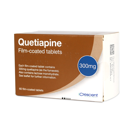 Crescent Pharma Quetiapine 300mg Film-coated Tablets