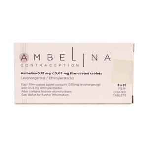 Ambelina 0.15mg/0.03mg Film-coated Tablets (Levonorgestrel/Ethinylestradiol)