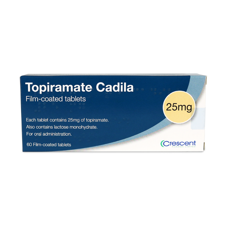 Crescent Pharma Topiramate 25mg Film-coated Tablets
