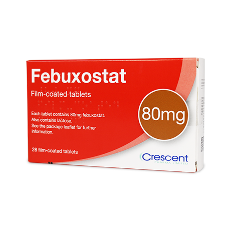 Crescent Pharma Febuxostat 80mg Film-coated Tablets