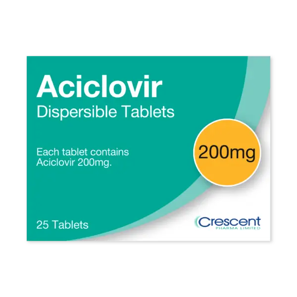 Aciclovir 200mg Dispersible Tablets, Crescent Pharmaceuticals, Crescent Pharma, Crescent Medical UK, Crescent Manufacturing, Crescent R&D, Thorpe Laboratoires, Andover Warehouse, Barnsley Warehouse, M&A Pharma, M&A Pharmachem, Archimedis, Uk Generic Medicine, Uk Pharmaceuticals