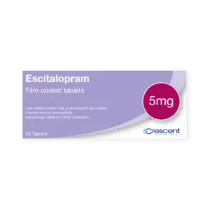 Escitalopram 5mg Film-coated Tablets, Crescent Pharmaceuticals, Crescent Pharma, Crescent Medical UK, Crescent Manufacturing, Crescent R&D, Thorpe Laboratoires, Andover Warehouse, Barnsley Warehouse, M&A Pharma, M&A Pharmachem, Archimedis, Uk Generic Medicine, Uk Pharmaceuticals