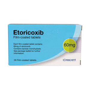 Etoricoxib 60mg Film-Coated Tablets, Crescent Pharmaceuticals, Crescent Pharma, Crescent Medical UK, Crescent Manufacturing, Crescent R&D, Thorpe Laboratoires, Andover Warehouse, Barnsley Warehouse, M&A Pharma, M&A Pharmachem, Archimedis, Uk Generic Medicine, Uk Pharmaceuticals