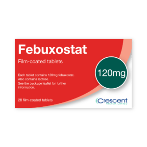 Febuxostat 120mg Film-coated Tablets, Crescent Pharmaceuticals, Crescent Pharma, Crescent Medical UK, Crescent Manufacturing, Crescent R&D, Thorpe Laboratoires, Andover Warehouse, Barnsley Warehouse, M&A Pharma, M&A Pharmachem, Archimedis, Uk Generic Medicine, Uk Pharmaceuticals