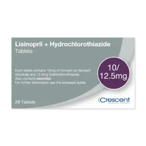 Lisinopril + Hydrochlorothiazide 10mg/12.5mg Tablets, Crescent Pharmaceuticals, Crescent Pharma, Crescent Medical UK, Crescent Manufacturing, Crescent R&D, Thorpe Laboratoires, Andover Warehouse, Barnsley Warehouse, M&A Pharma, M&A Pharmachem, Archimedis, Uk Generic Medicine, Uk Pharmaceuticals