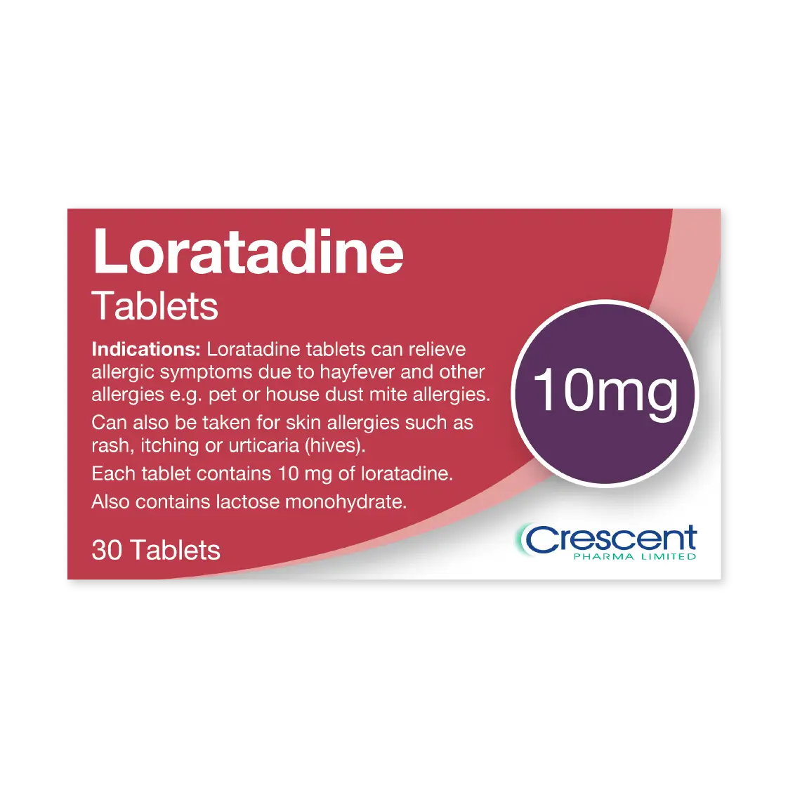 Loratadine 10mg Tablets, Crescent Pharmaceuticals, Crescent Pharma, Crescent Medical UK, Crescent Manufacturing, Crescent R&D, Thorpe Laboratoires, Andover Warehouse, Barnsley Warehouse, M&A Pharma, M&A Pharmachem, Archimedis, Uk Generic Medicine, Uk Pharmaceuticals