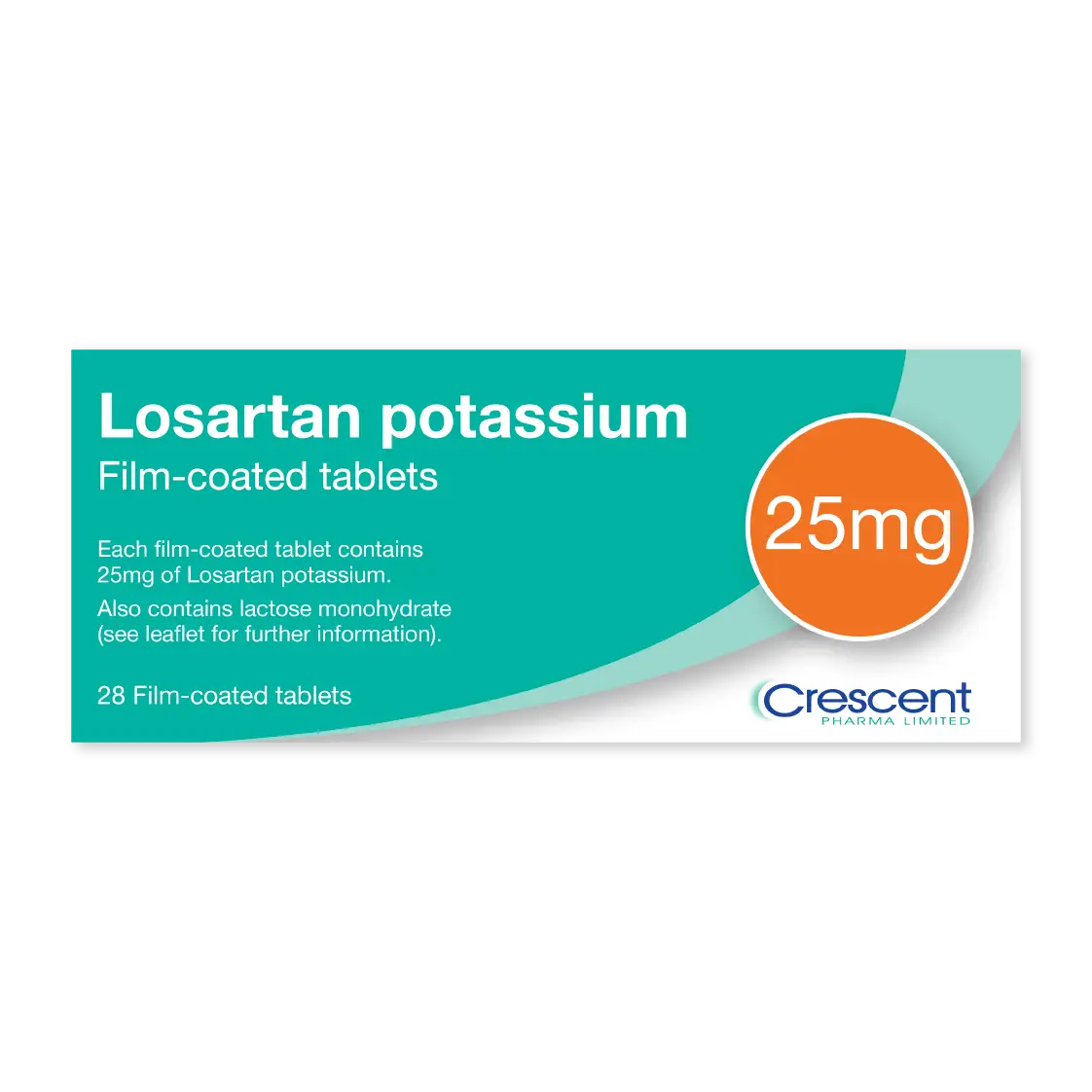 Losartan Potassium 25mg Film-coated Tablets Losartan Potassium 25mg Film-coated Tablets, Crescent Pharmaceuticals, Crescent Pharma, Crescent Medical UK, Crescent Manufacturing, Crescent R&D, Thorpe Laboratoires, Andover Warehouse, Barnsley Warehouse, M&A Pharma, M&A Pharmachem, Archimedis, Uk Generic Medicine, Uk Pharmaceuticals