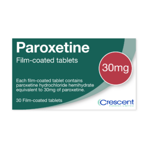 Paroxetine 30mg Film-coated Tablets, Crescent Pharmaceuticals, Crescent Pharma, Crescent Medical UK, Crescent Manufacturing, Crescent R&D, Thorpe Laboratoires, Andover Warehouse, Barnsley Warehouse, M&A Pharma, M&A Pharmachem, Archimedis, Uk Generic Medicine, Uk Pharmaceuticals