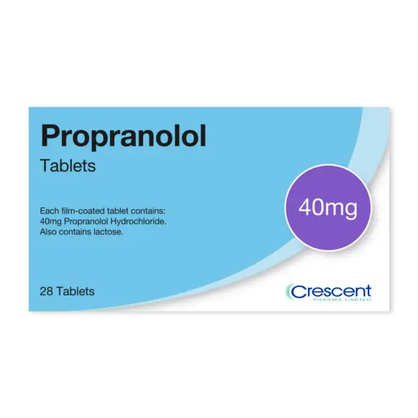 Propranolol 40mg Tablets, Crescent Pharmaceuticals, Crescent Pharma, Crescent Medical UK, Crescent Manufacturing, Crescent R&D, Thorpe Laboratoires, Andover Warehouse, Barnsley Warehouse, M&A Pharma, M&A Pharmachem, Archimedis, Uk Generic Medicine, Uk Pharmaceuticals