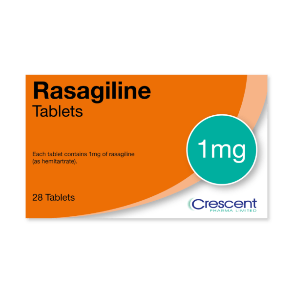 Rasagiline 1mg Tablets, Crescent Pharmaceuticals, Crescent Pharma, Crescent Medical UK, Crescent Manufacturing, Crescent R&D, Thorpe Laboratoires, Andover Warehouse, Barnsley Warehouse, M&A Pharma, M&A Pharmachem, Archimedis, Uk Generic Medicine, Uk Pharmaceuticals