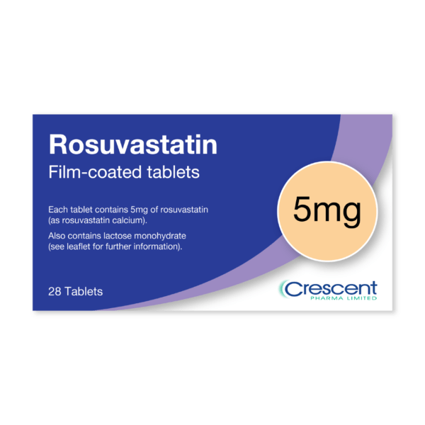 Rosuvastatin 5mg Film-coated Tablets, Crescent Pharmaceuticals, Crescent Pharma, Crescent Medical UK, Crescent Manufacturing, Crescent R&D, Thorpe Laboratoires, Andover Warehouse, Barnsley Warehouse, M&A Pharma, M&A Pharmachem, Archimedis, Uk Generic Medicine, Uk Pharmaceuticals