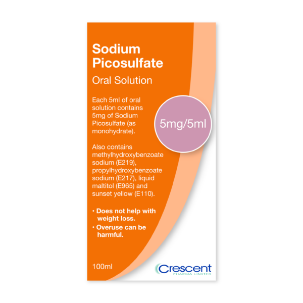 Sodium Picosulfate 5mg,5ml Oral Solution_100ml, Crescent Pharmaceuticals, Crescent Pharma, Crescent Medical UK, Crescent Manufacturing, Crescent R&D, Thorpe Laboratoires, Andover Warehouse, Barnsley Warehouse, M&A Pharma, M&A Pharmachem, Archimedis, Uk Generic Medicine, Uk Pharmaceuticals